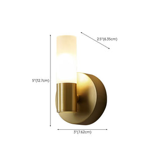 Modern LED wall light with frosted glass