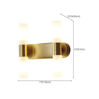 Modern LED wall light with frosted glass