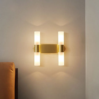 Modern LED wall light with frosted glass