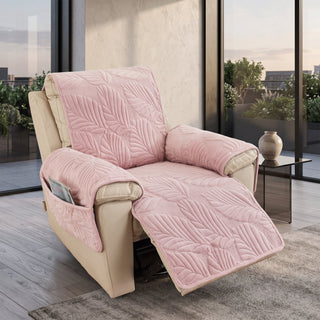 Armchair Cover with Quilted Non-Slip Protection - pink