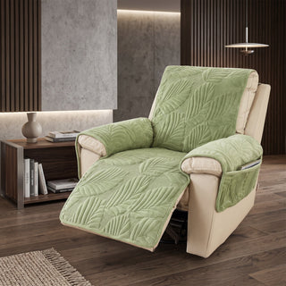 Armchair Cover with Quilted Non-Slip Protection - green