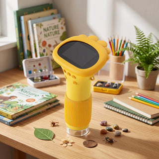 Digital Microscope for Kids with LED Display - yellow