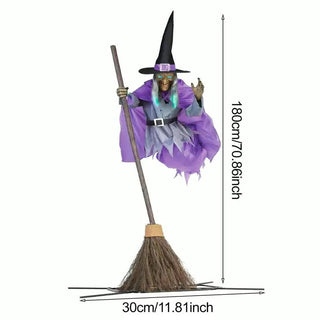 Halloween Decoration of Flying Witch with Lights