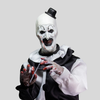 Halloween Costume with Scary Clown Design and Mask