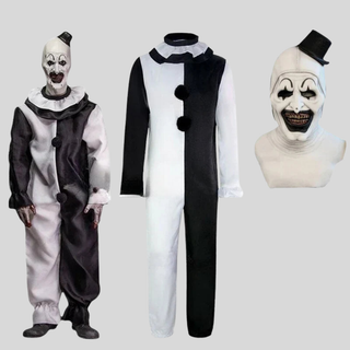Halloween Costume with Scary Clown Design and Mask