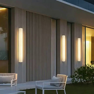 Rectangular marble LED indoor wall light fixture