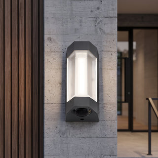 Outdoor Wall Light Fixture With Up Down LED - black