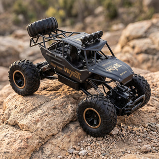 Remote Control Off-Road Car with Four Wheel Drive - black