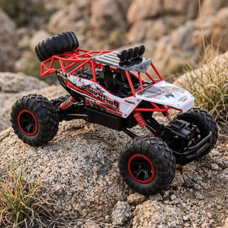 Remote Control Off-Road Car with Four Wheel Drive - red