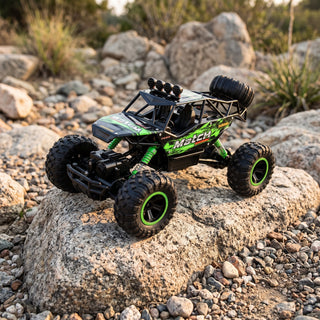 Remote Control Off-Road Car with Four Wheel Drive - green