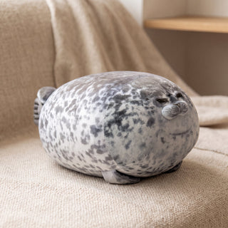Round Plush Seal Pillow Toy for Nursery
