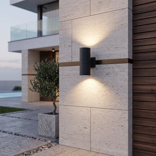 Outdoor Wall Light Fixture With Cylinder Up Down LED