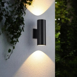 Outdoor Wall Light Fixture With Cylinder Up Down LED