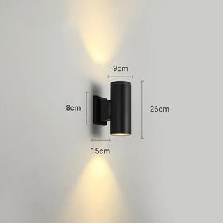 Outdoor Wall Light Fixture With Cylinder Up Down LED