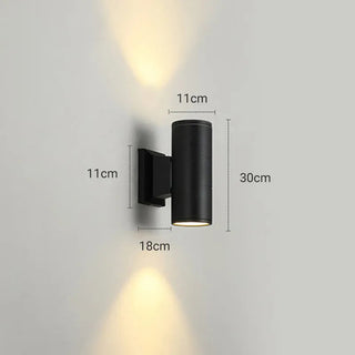 Outdoor Wall Light Fixture With Cylinder Up Down LED