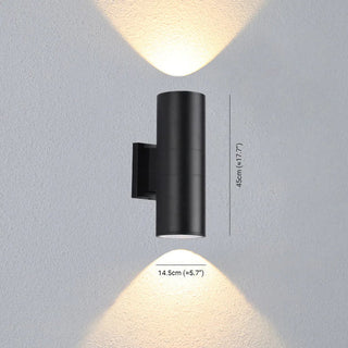 Outdoor Wall Light Fixture With Cylinder Up Down LED