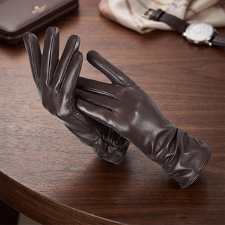Women's Leather Winter Driving Gloves