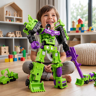 Transforming Robot Toy Vehicle with Movable Parts