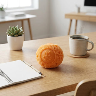 Fidget Toy Stress Relief Desktop Ornament with Squishy Texture - orange