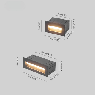 Stair Step Wall Light with Recessed LED Lighting