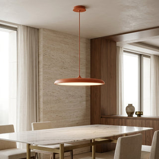 Pendant Light with Round Metal UFO Shape - orange