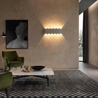 Outdoor Wall Light Fixture With Up Down LED - white