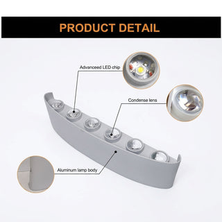 Outdoor Wall Light Fixture With Up Down LED