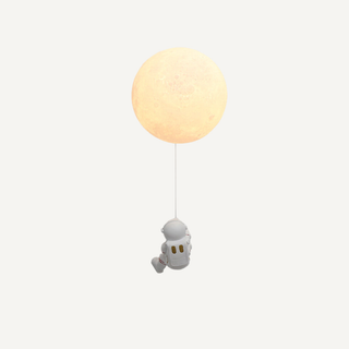 Wall Light With Astronaut Moon Design For Kids