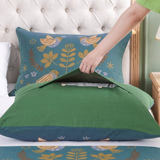 Decorative Pillow Cover With Floral Bird Pattern for Sofa Bed