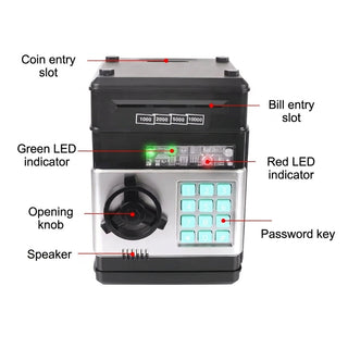 Electronic Money Box for Kids ATM Style