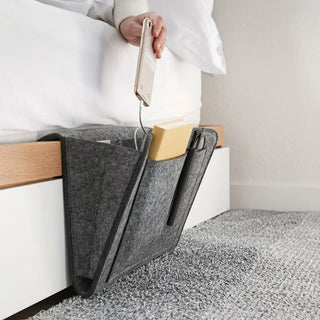Bedside storage organizer with multifunction cable slots