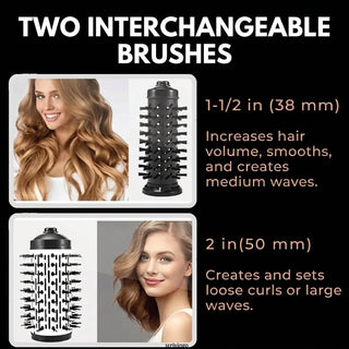 Hair Styler 3 in 1 Rotating Dryer Adjustable Temperature