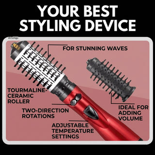 Hair Styler 3 in 1 Rotating Dryer Adjustable Temperature