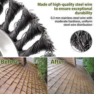 Trimmer Head Steel Wire Brush for Garden Lawn Care