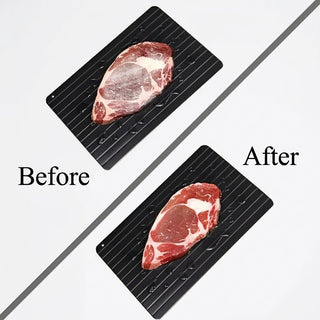 Defrosting tray with nonstick surface for frozen food