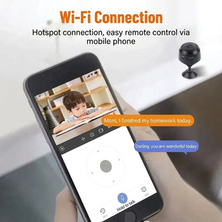 Mini wireless security camera with magnetic mount