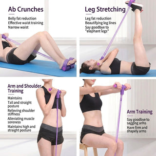 Resistance band pedal puller set for full body training