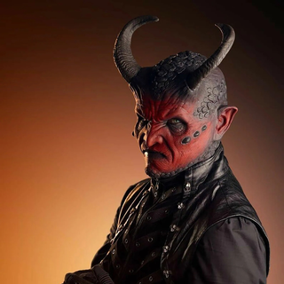 Devil Costume Mask With Horns For Halloween Cosplay