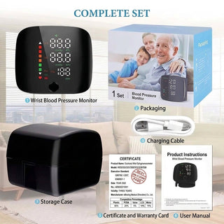 Wrist Blood Pressure Monitor With Voice Prompts And LCD Display