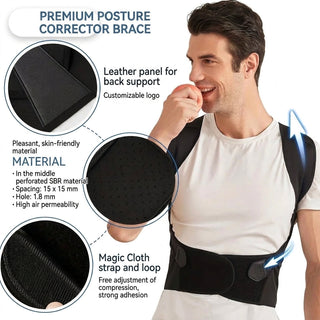Posture Corrector With Crossed Back Bands And Shoulder Support
