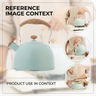 Stainless Steel Whistling Kettle With Ergonomic Handle
