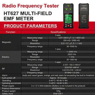Portable EMF Meter With LCD Display