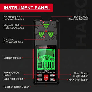Portable EMF Meter With LCD Display