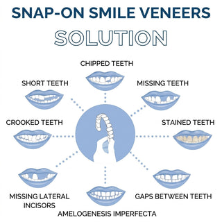 Clip On Smile Veneers With Upper And Lower Set