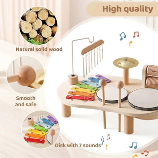 Montessori Musical Xylophone Table With Bells For Baby Play
