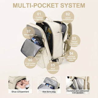 Oxford Hiking Backpack With Multiple Compartments And Zippered Pockets