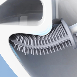 Hygienic Antibacterial Silicone Toilet Brush With Wall Holder And Flexible Bristle Design | Norton