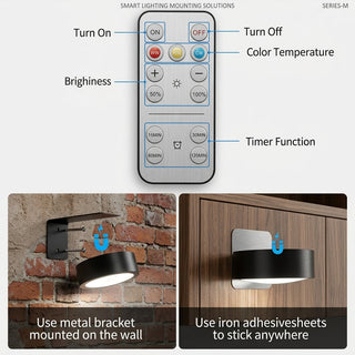 Battery Powered Picture Light With Remote And 3 Light Colors For Art Display LED | Paxton