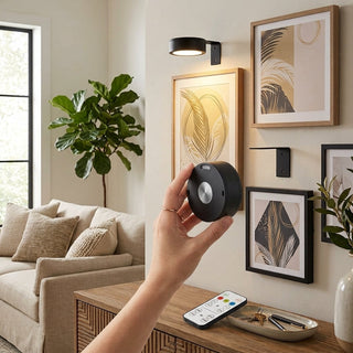 Battery Powered Picture Light With Remote And 3 Light Colors For Art Display LED | Paxton