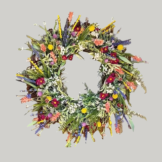 Colorful Floral Wreath For Indoor And Outdoor Door Wall Decoration | Warren